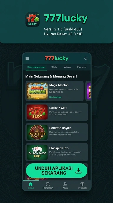 Tampilan halaman APK 777lucky