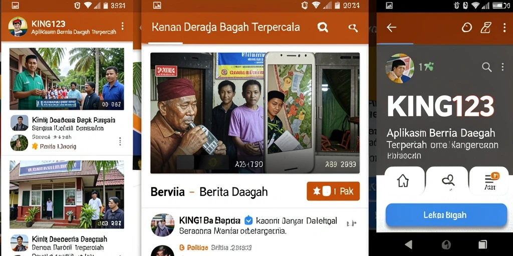 Antarmuka aplikasi KING123 yang intuitif dan mudah digunakan.