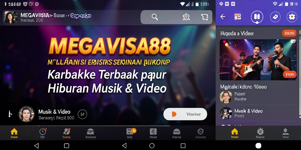 Antarmuka MEGAVISA88 yang menarik dengan fitur Karaoke lengkap.