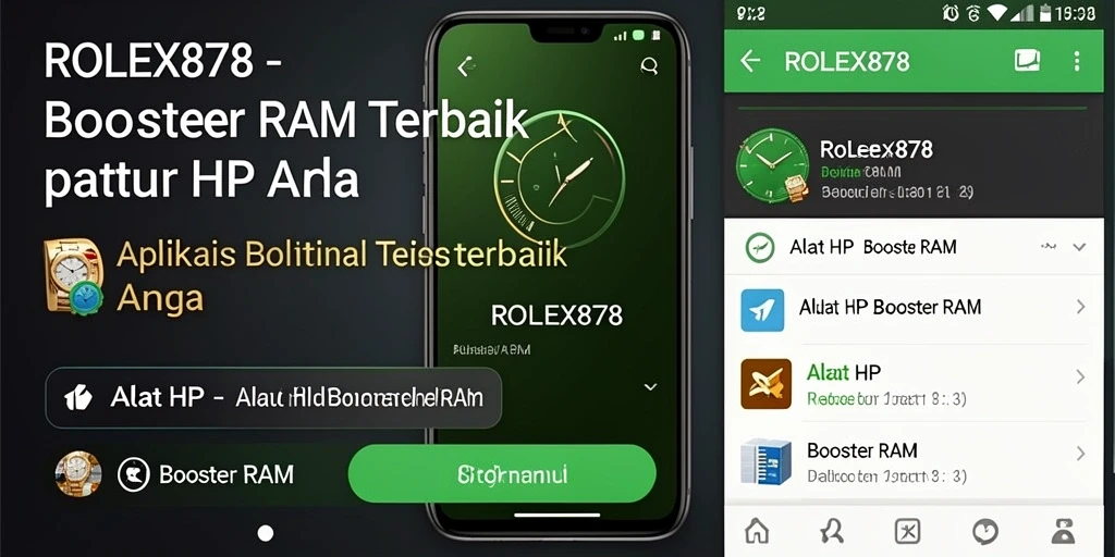 Tampilan antarmuka pengguna ROLEX878 yang intuitif dan fungsional.